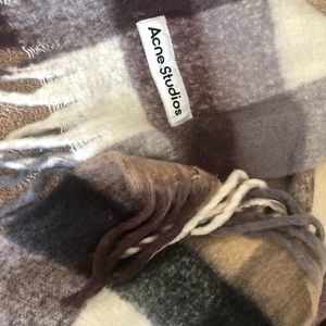 never worn Acne Studios, multi colour brown beige white dark authentic scarf